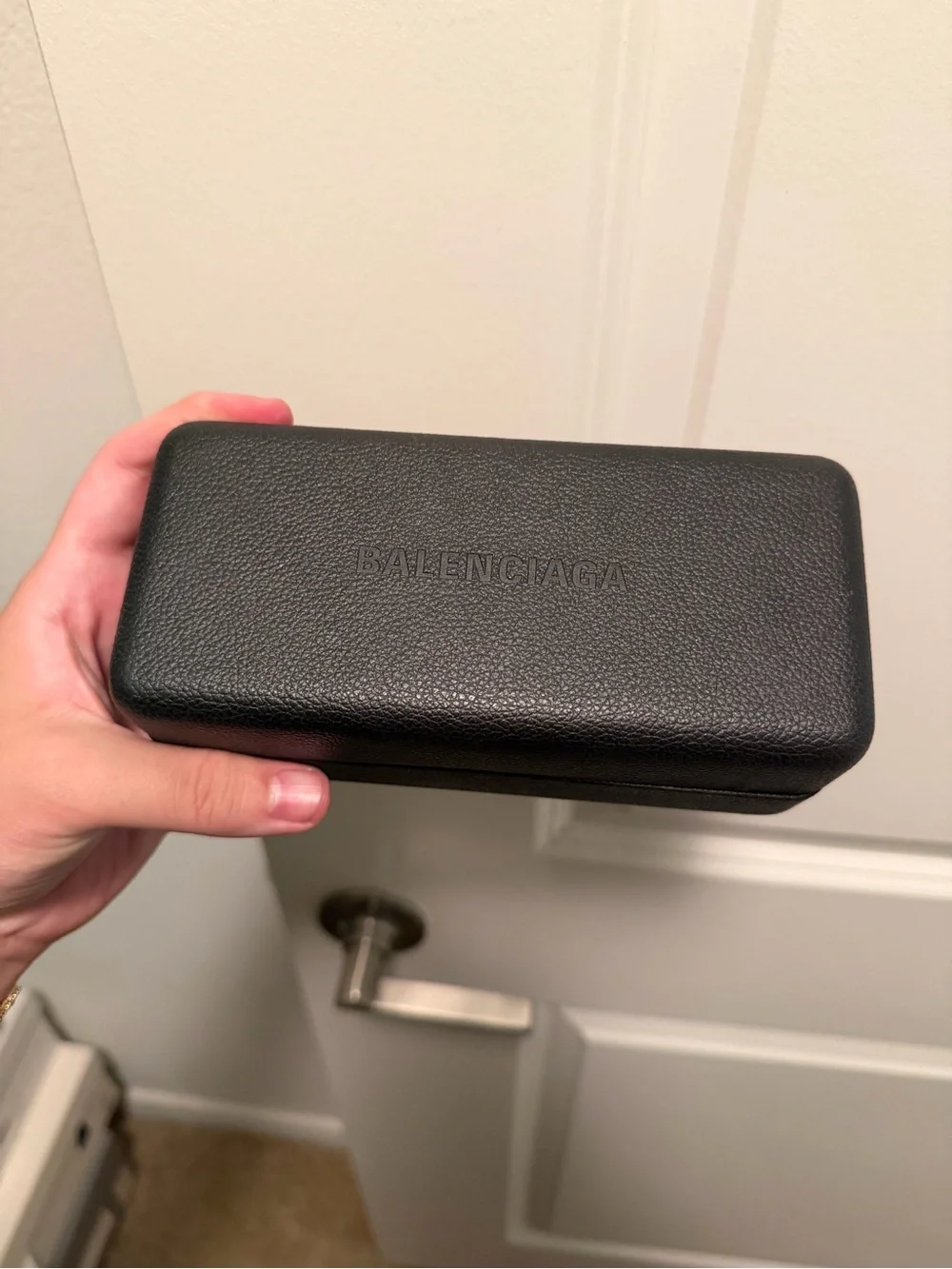 Balenciaga Black Rectangular Sunglasses